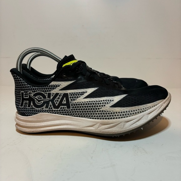 Size 10 - Hoka One One U Crescendo MD Black  Womens Track Spikes Running Shoes - Picture 1 of 12